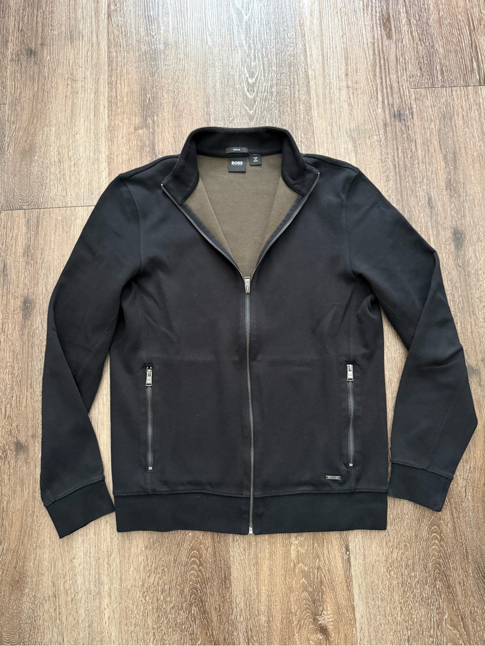 Hugo Boss Men’s Black Zip-Up Cardigan Jacket
